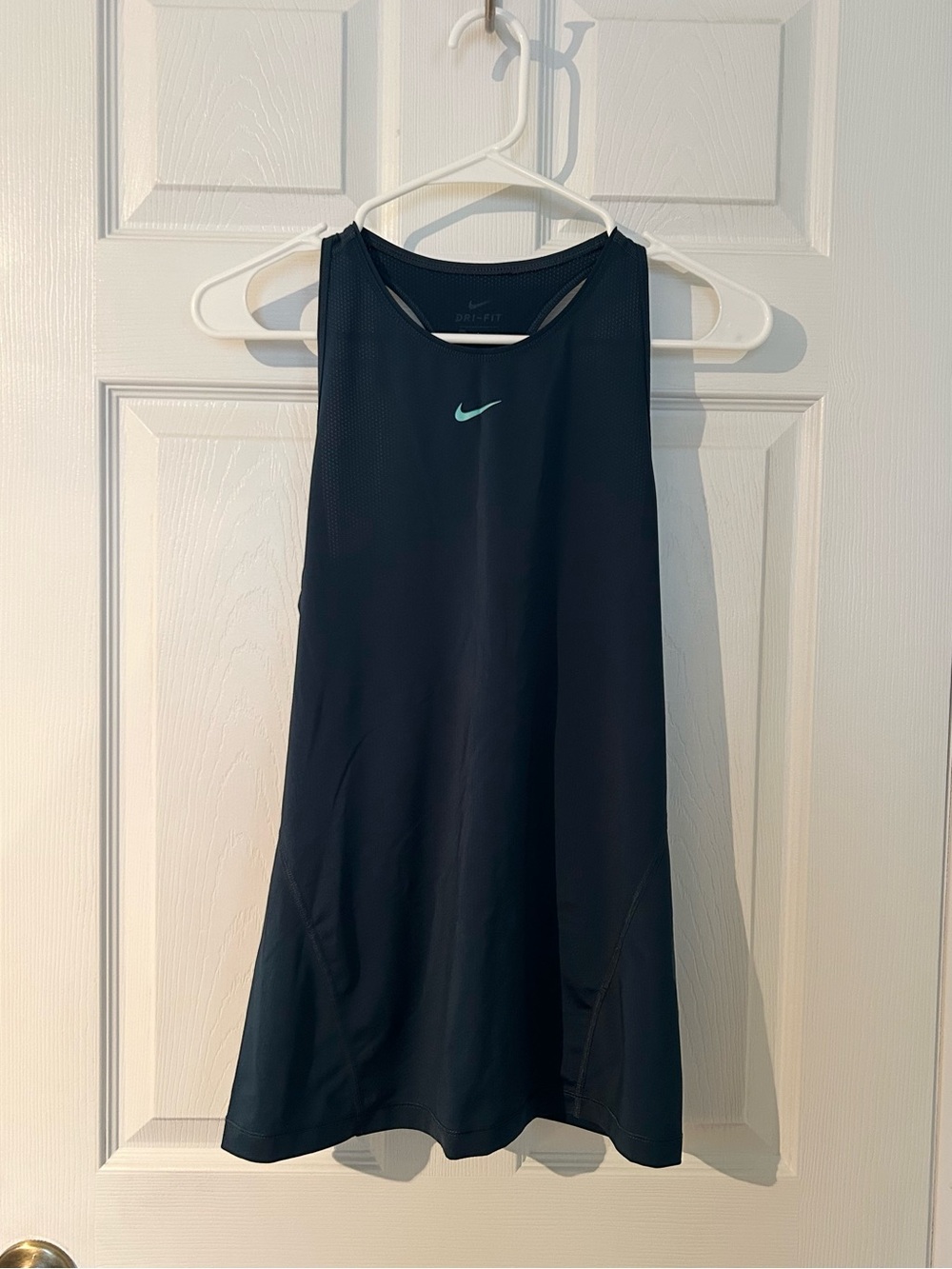 Nike One Classic Dri-FIT Racerback Workout Tank Top Teal/ Navy Blue Medium